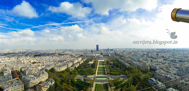 Panoramic view from the Eiffel tower terrace! 