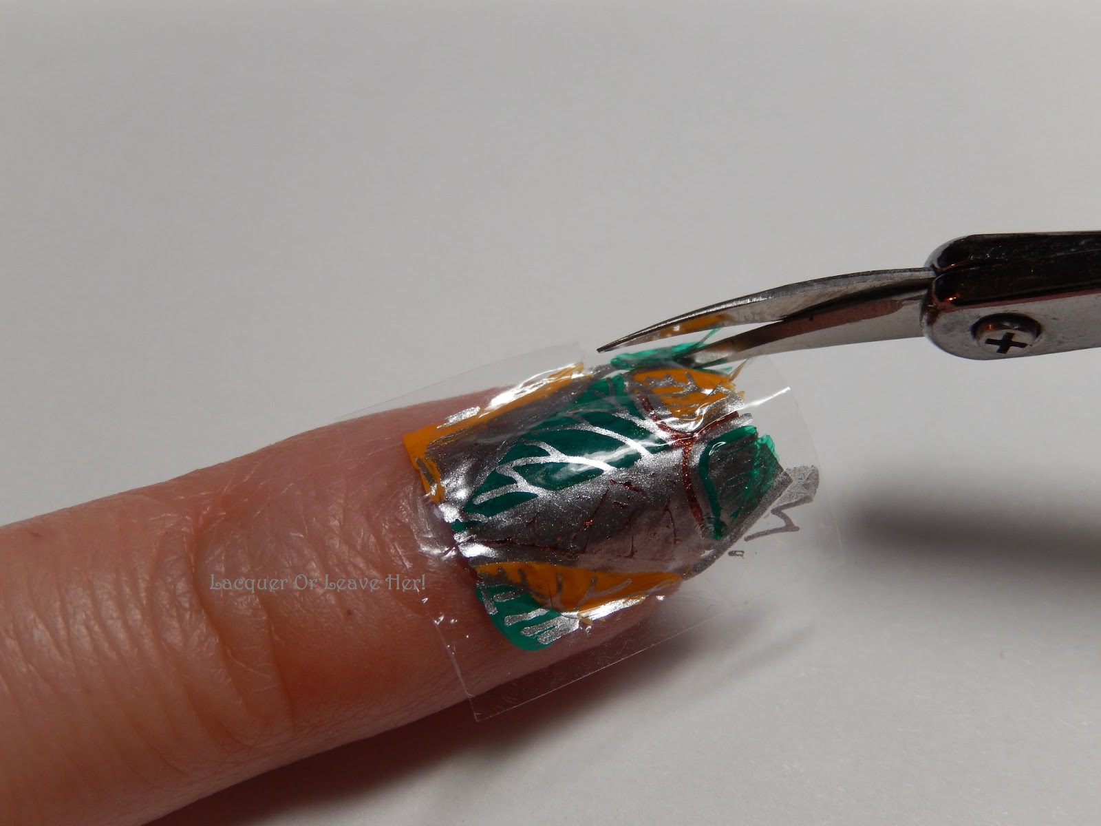 Lacquer or Leave Her! Tutorial Homemade decal nail wraps