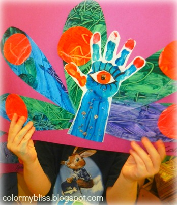 Color My Bliss: Preschool Art: Pretty Painted Peacocks