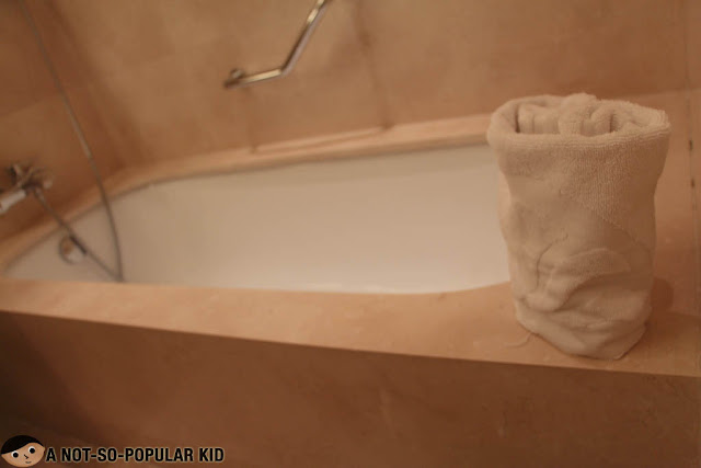 Bath tub photo with towel