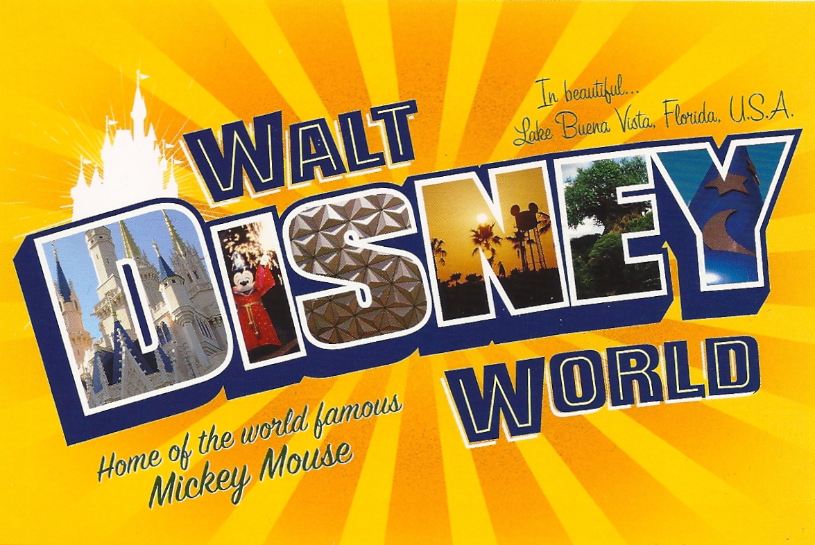 My Favorite Disney Postcards Walt Disney World Large Letter