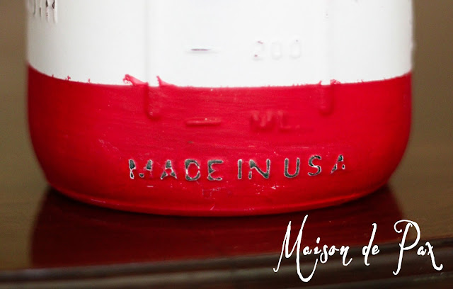 American Flag Mason Jars- Maison de Pax