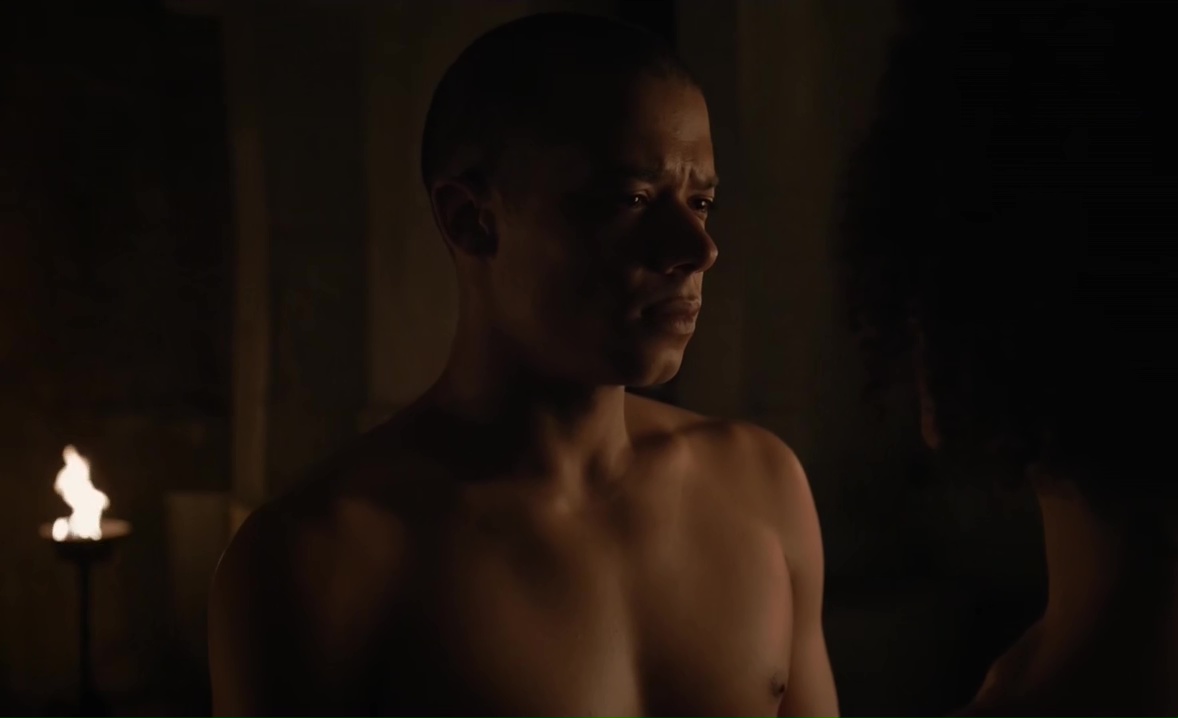 Jacob Anderson nude in Game Of Thrones 7-02 "Stormborn" .