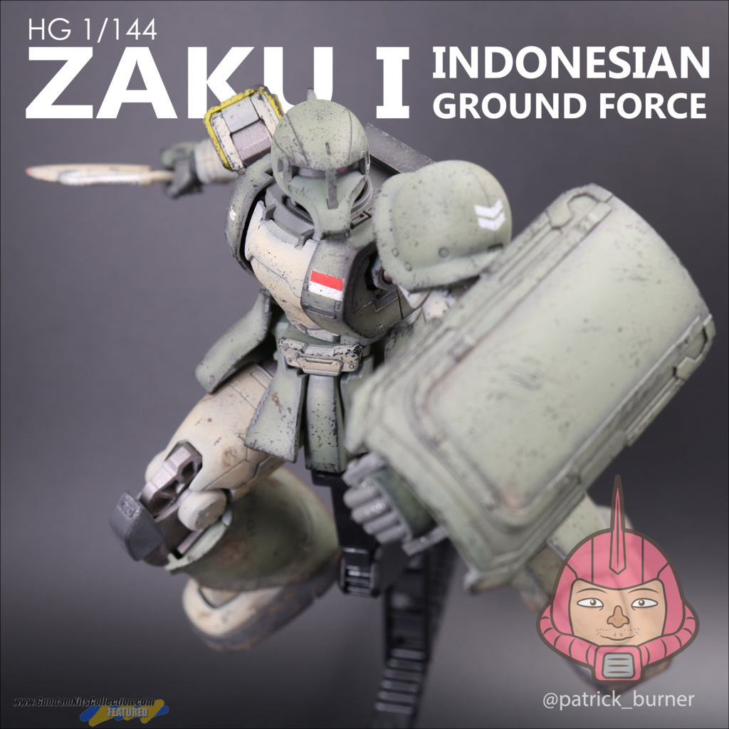 Painted Build: HG 1/144 Zaku I Indonesian Ground Force - Gundam Kits Collection News and Reviews