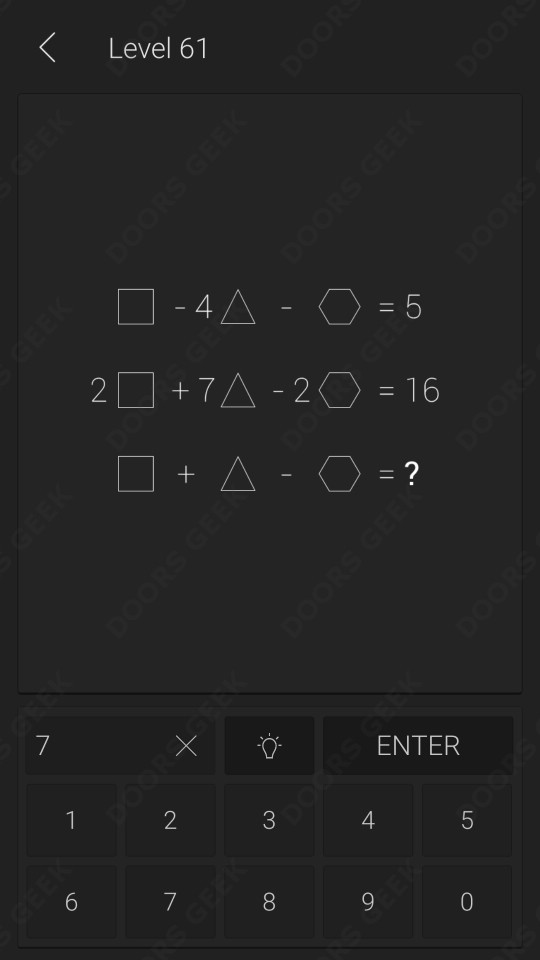 Math Level 61 Solution Doors Geek