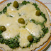 Pizza de espinaca en sartén en 7 minutos