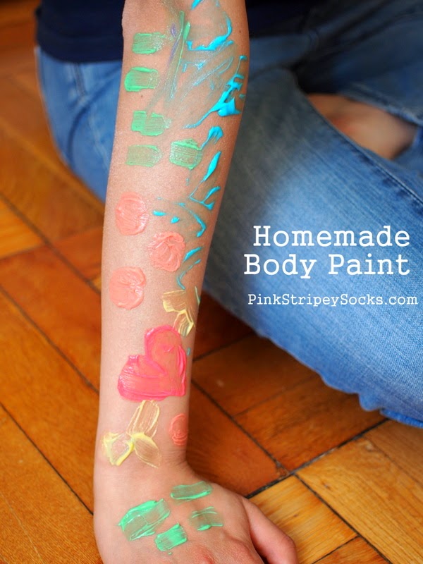 Make Homemade Body Paint Pink Stripey Socks