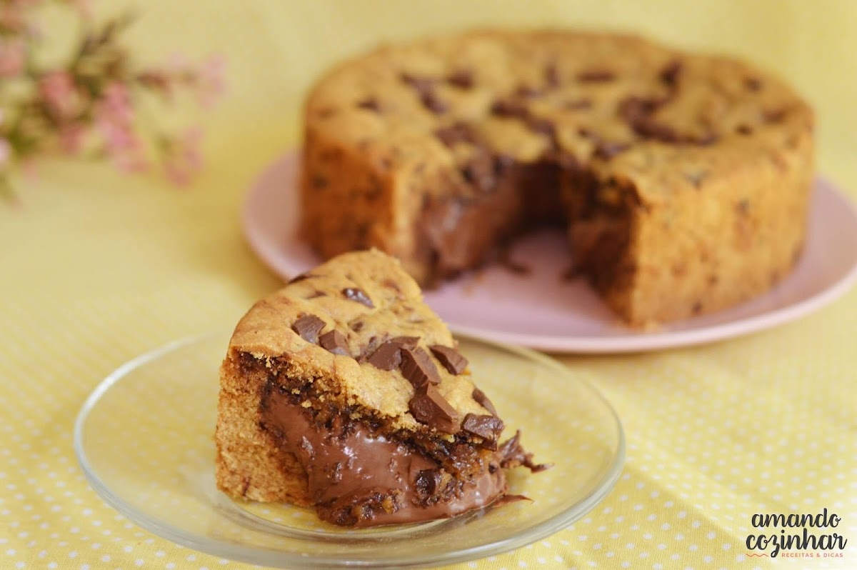 Torta Cookie recheada com Nutella