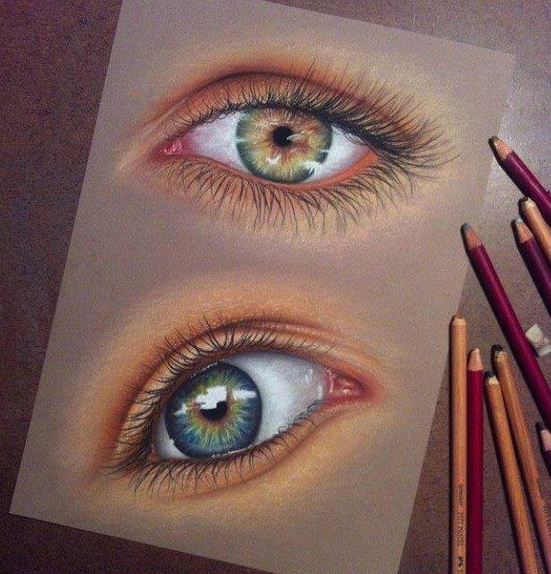 Realistic Eye Sketch with Girl Emotions Drawing by FA Creations | Saatchi  Art
