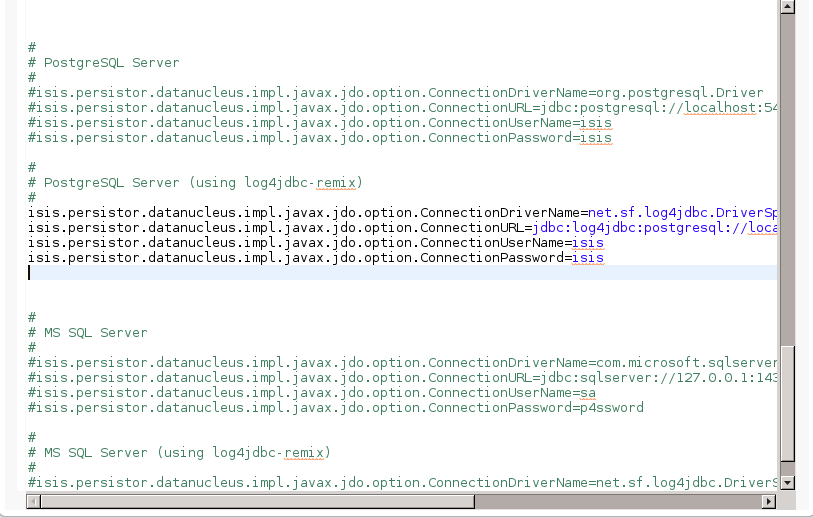 ApacheIsis: Como conectar isis a una base de datos postgresql