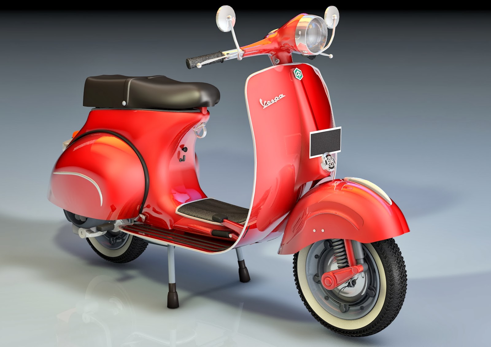 Gambar Ilustrasi Motor Vespa Iluszi