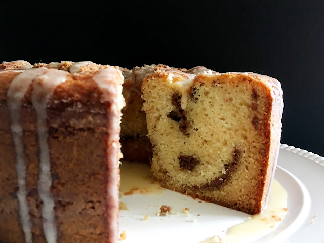 Fueling with Flavour: Ina's Cinnamon Coffee Cake with Maple Glaze