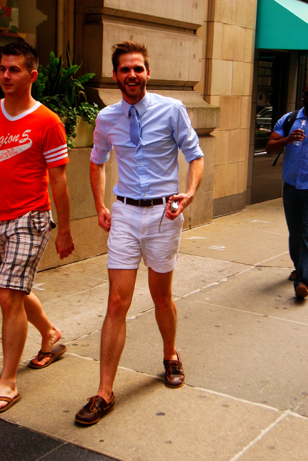 Street Gazing: Street Gazing... The tie tuck, military inspired...