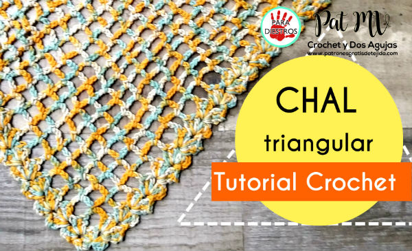 aves de corral cuello Tentación Cómo tejer Chal Triangular Fácil a Crochet | Tutorial 😍