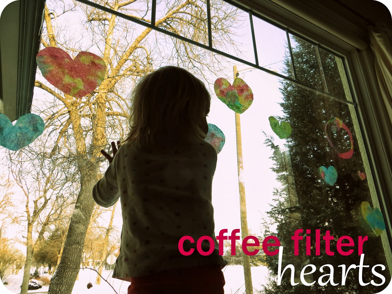 itty bitty love coffee filter hearts