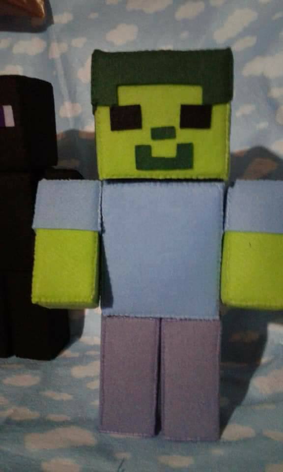 Boneco Minecraft em Feltro