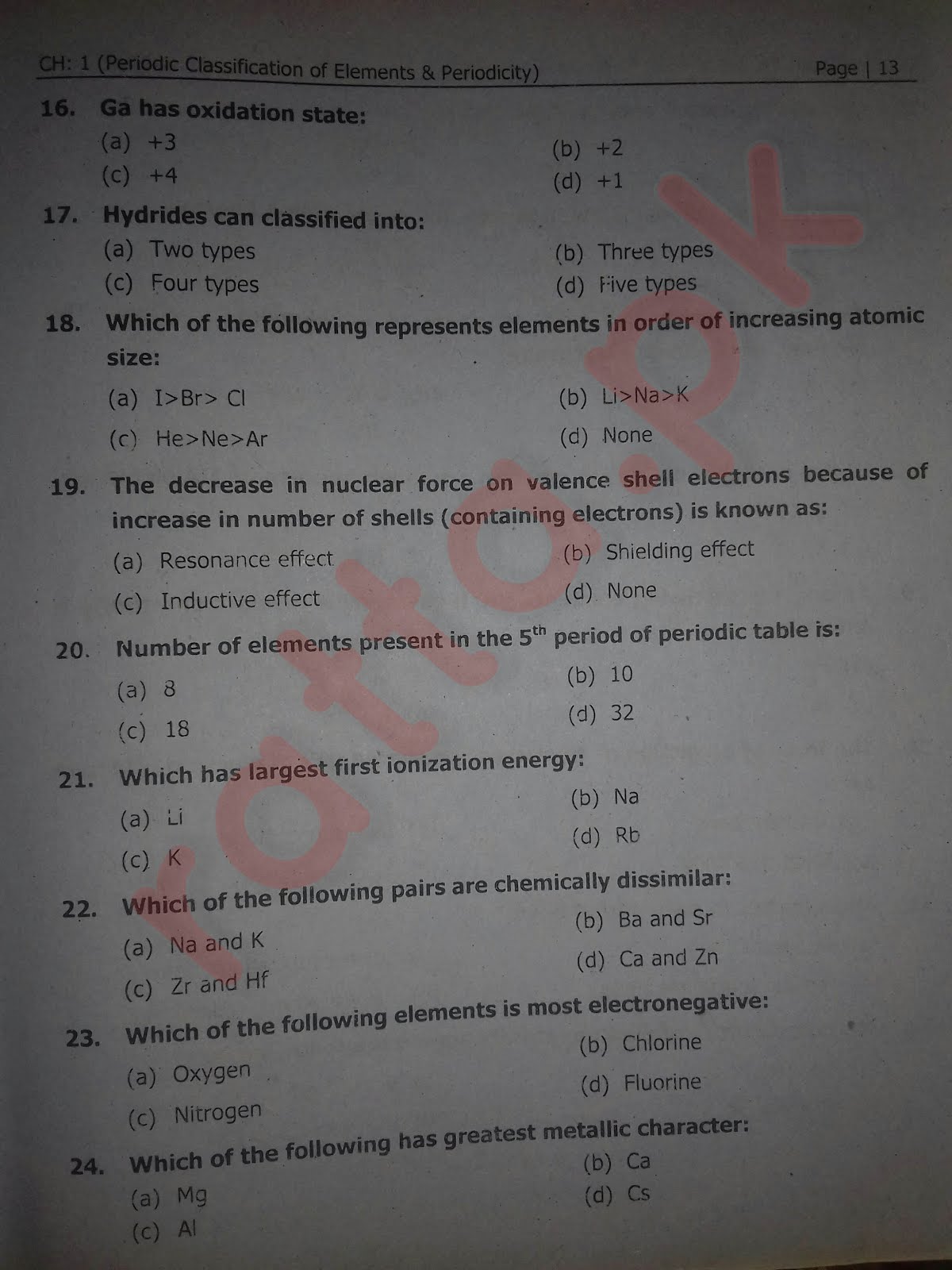 2nd Year Chemistry Chapter 1 mcqs