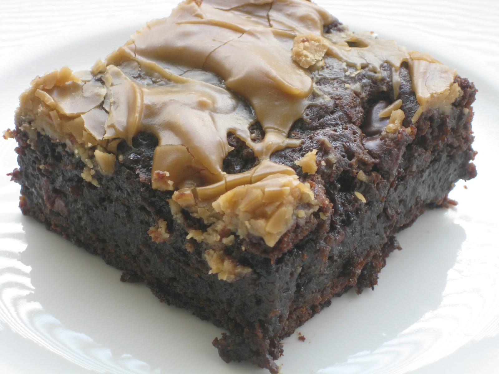 ...and a glass of milk. Banana Brownies with Cinnamon Caramel Glaze