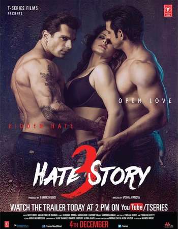 Poster Of Hate Story 3 2015 Hindi 150MB Web-DL HEVC Mobile ESubs - UNCUT Watch Online Free Download Worldfree4u