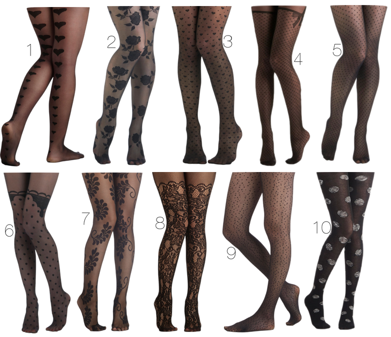 Pattern Tights Like Love Style