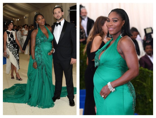 Serena Williams shows off growing baby bump with fiancé at Met Gala 2017 check out stunning photos - Responsive Blogger Template