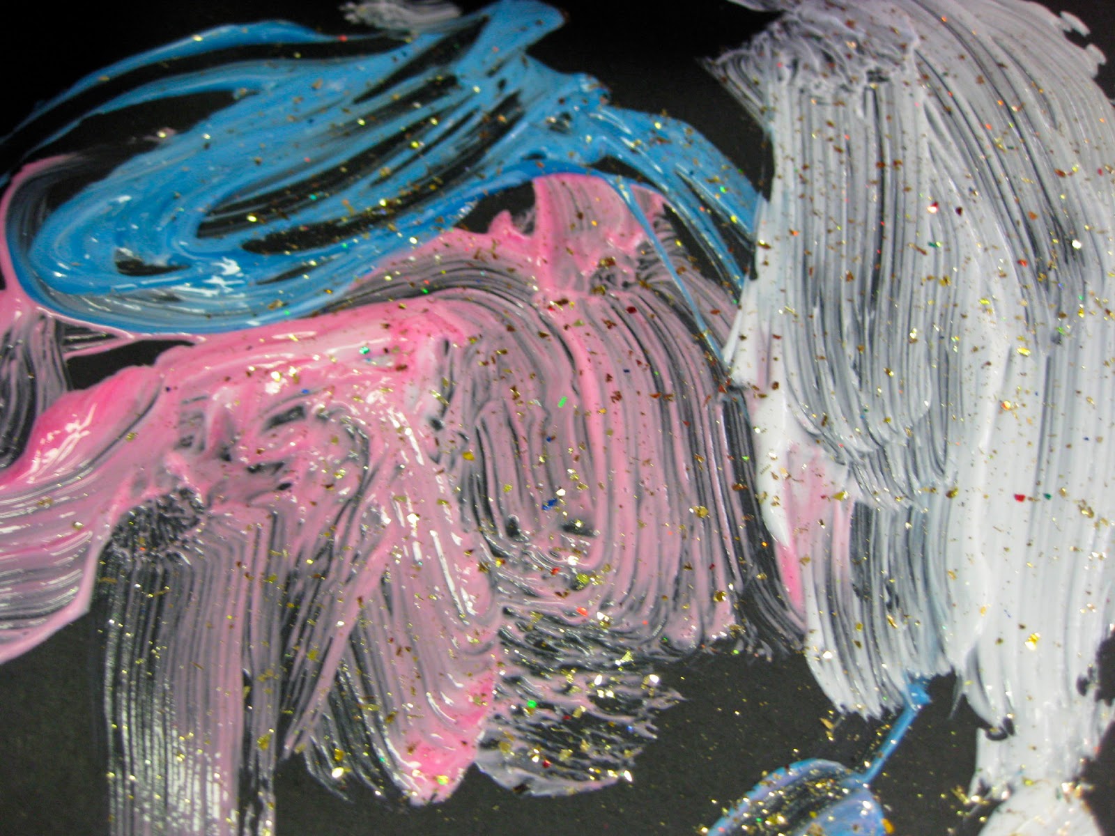 thirtynine Playgroup art & craft Black paper painting