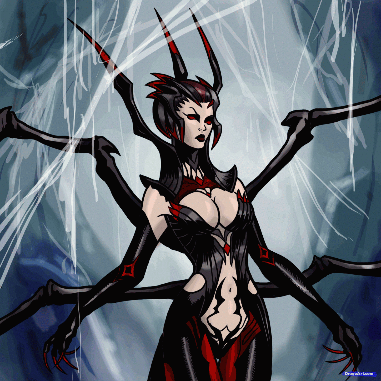 Dark elise. Арахна демон. The spider queen novel. Бруда дота 2. The spider queen novel.