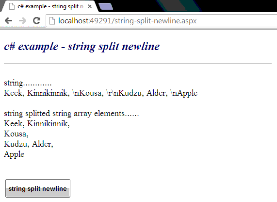 c# new string