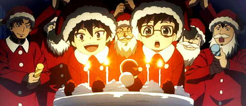 Święta w anime - animowany GIF