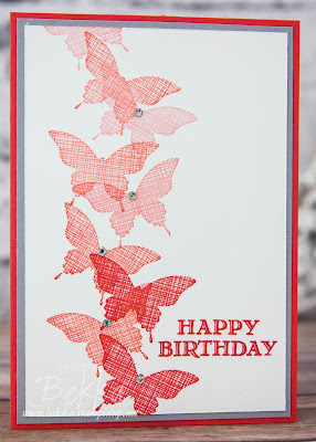 Make in a Moment - Ombre Butterfly Birthday Card made with Stampin' Up! UK supplies