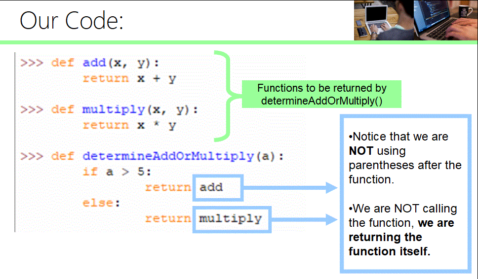 How to use Functions returned by Functions: BEHIND THE SCENES!