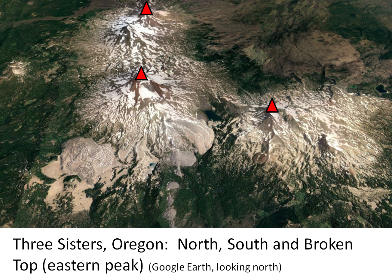 Geo Gold Emmons The Cascade Volcanoes as seen in Satellite Images