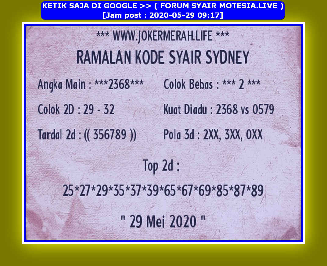 Royal syair sydney