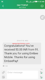 Rs 50 Free Recharge Proof - From Embee meter