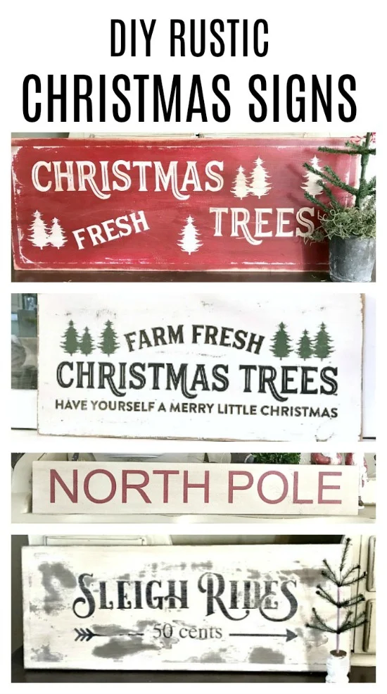 Pinterest pin grouping of Christmas signs