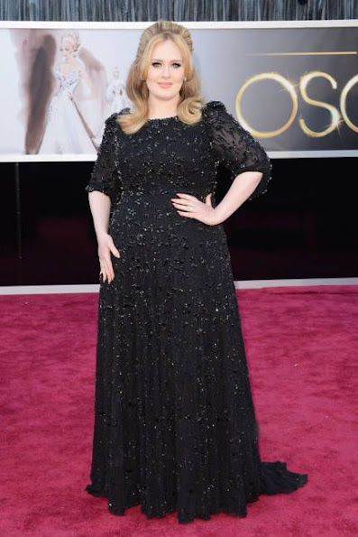 English singer and songwriter Adele wears Jenny Packham Dress- 2013 Oscars Ceremony