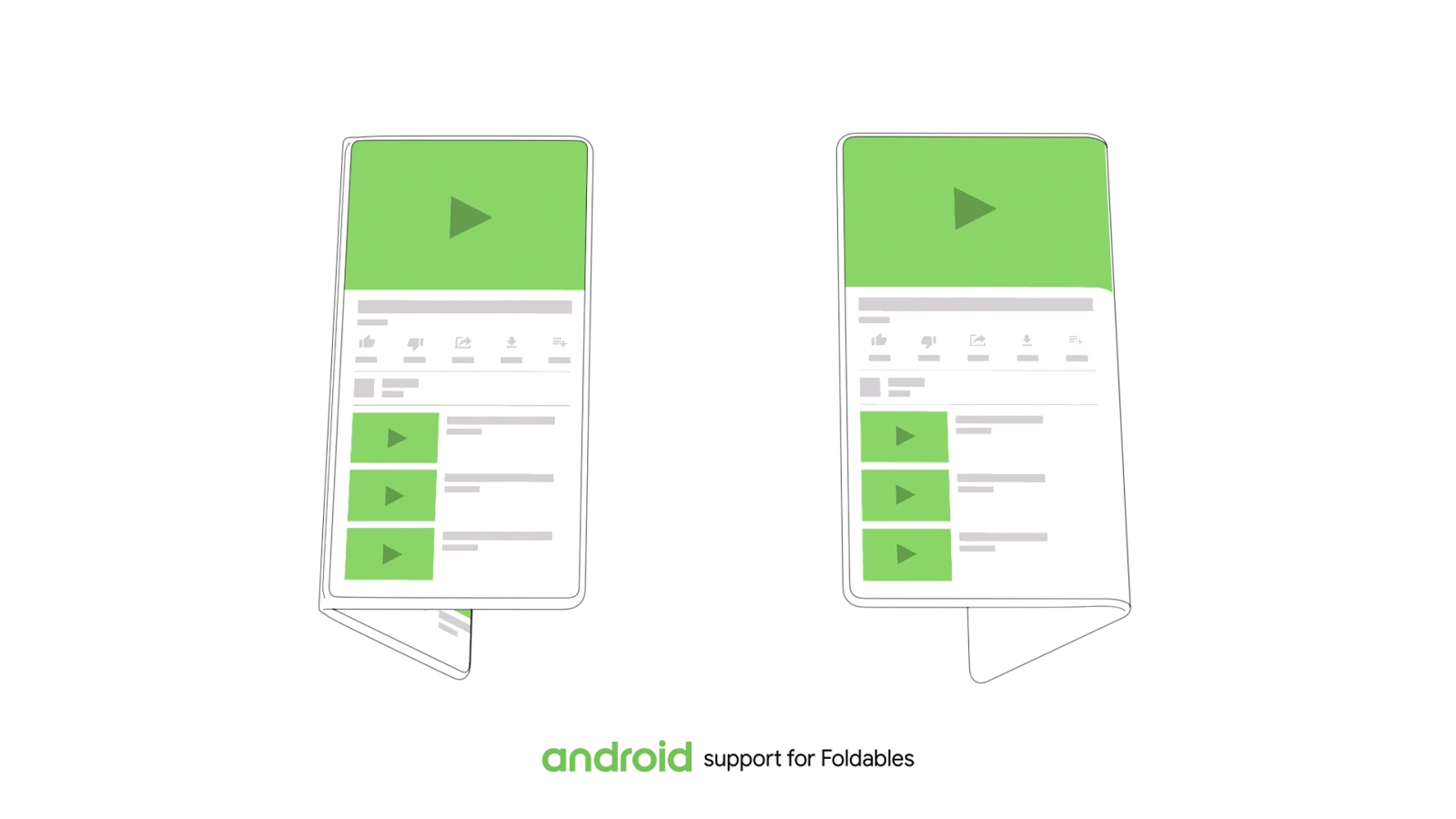 optimización de Android a las pantallas plegables