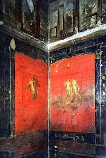 Casa de los Vetii. 11. Triclinium (Sala de los Cupidos; entrada desde corredor derecho del peristilo) - Detalle del interior