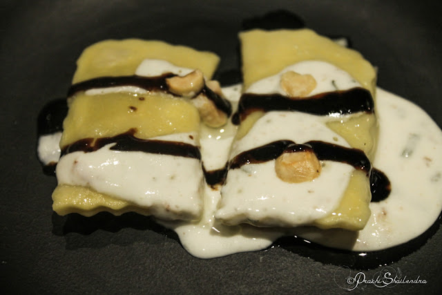 Stuffed Mushrooms Bow Pasta with balsamic reduction and creamy sauce Recipe