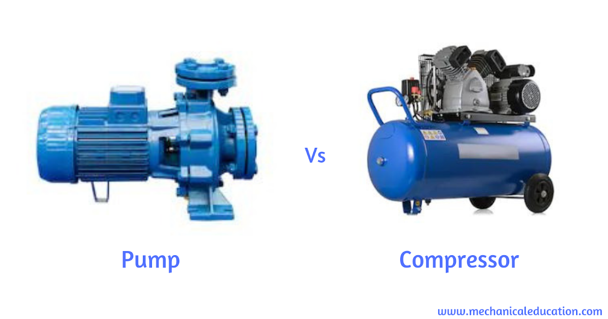 Difference Between a Pump and a Compressor Mechanical Education