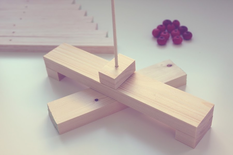 Calendario de adviento de madera