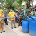 4 tanki air bersih sore tadi diluncurkan ke desa Kedungmulyo oleh Kodim Pati bersama PT Eben Haezer 