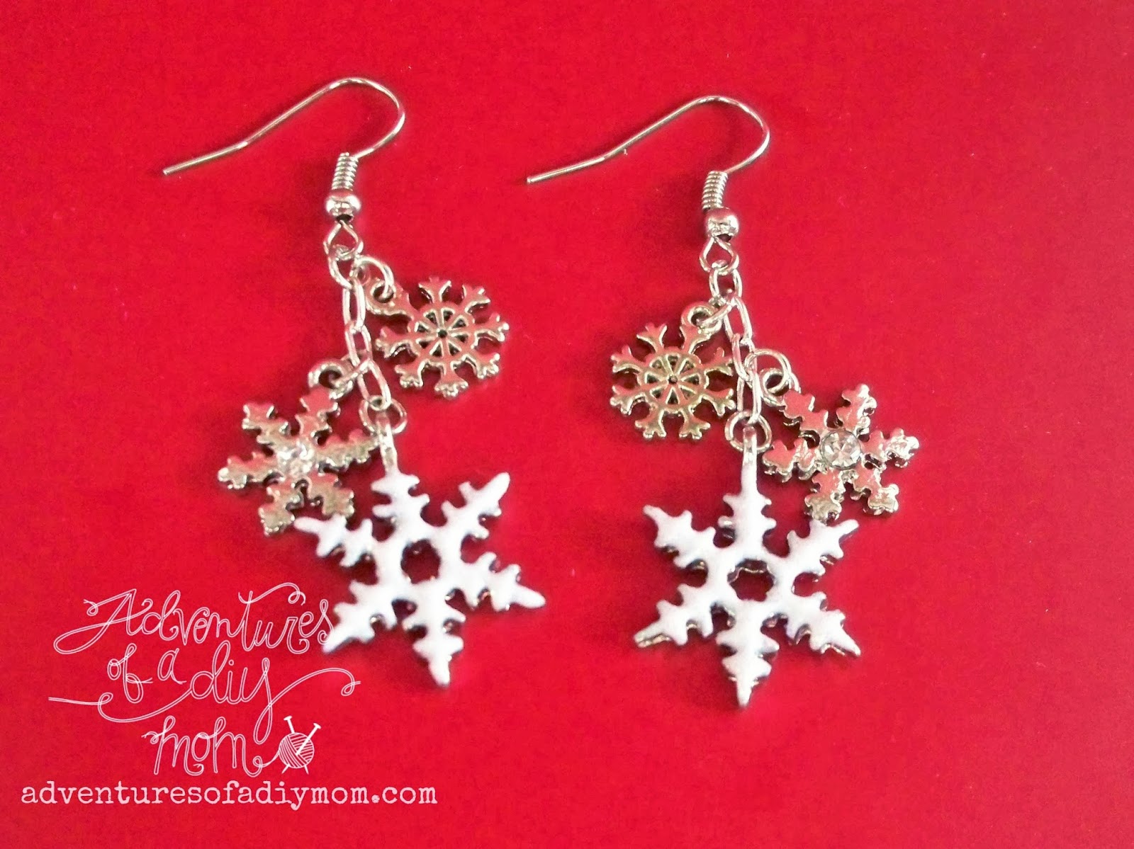 Snowflake Earrings and Necklace Adventures of a DIY Mom