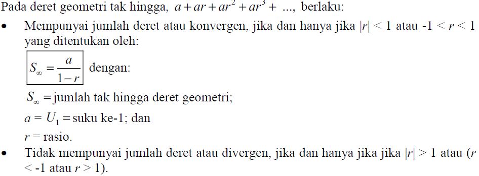 Contoh Soal Deret Geometri Divergen
