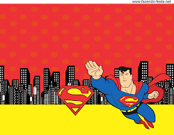 superman kit printable birthday mini para gratis imprimir invitation card label invitations party batman super festa bunting candy bar fiesta