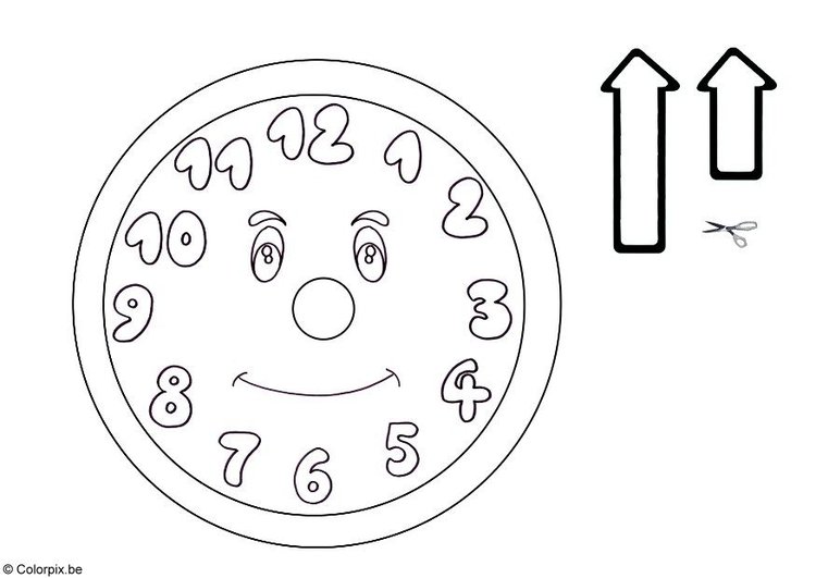 Desenhos de relógio para pintar, colorir, imprimir - MOLDES DE RELÓGIO -  HORAS - ESPAÇO EDUCAR DESENHOS PINTAR COLORIR IMPRIMIR