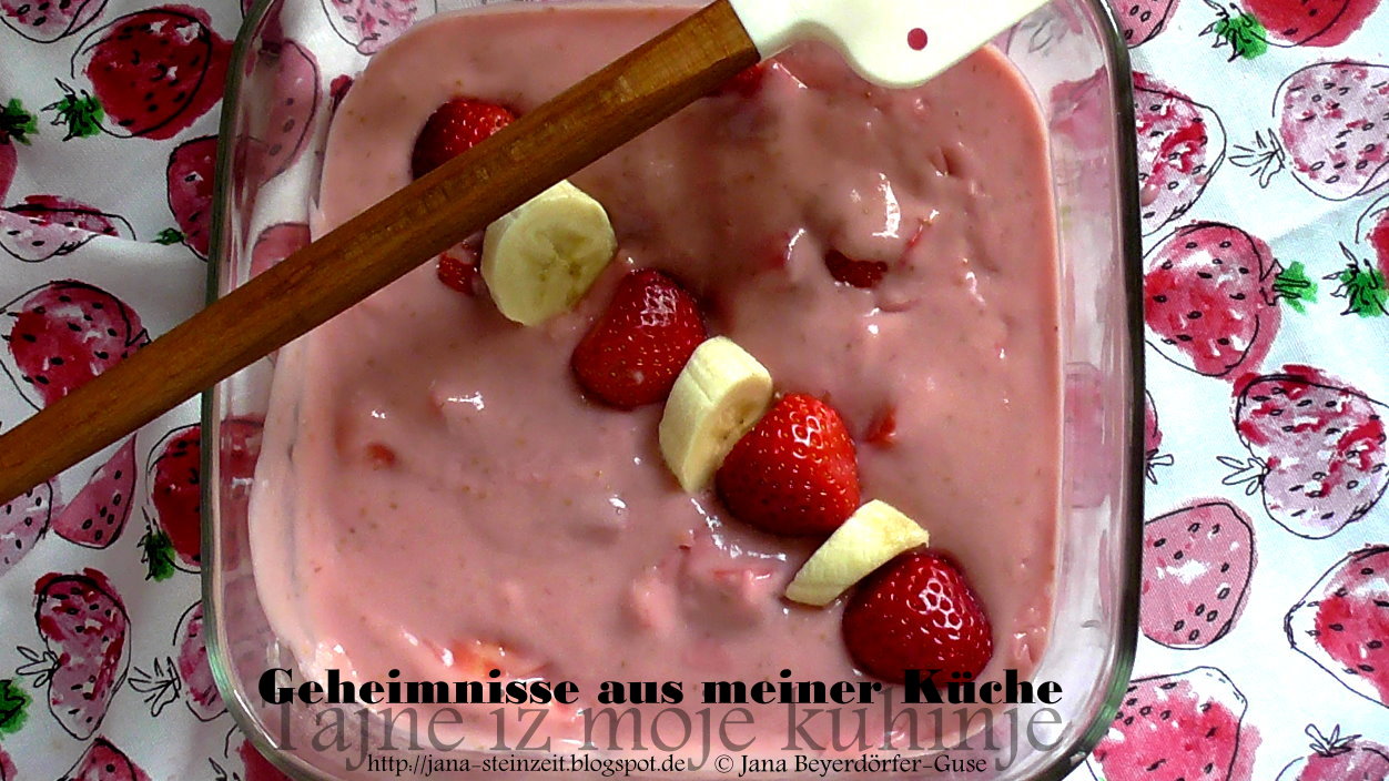 Janas Steinzeit: (Video) perfekter Erdbeer - Pudding mit Monsieur ...