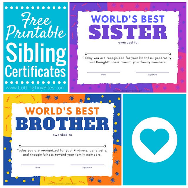 printable sibling award certificates what can we do with paper and
