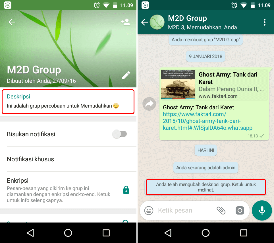 Menambahkan Deskripsi Grup WhatsApp | Memudahkan