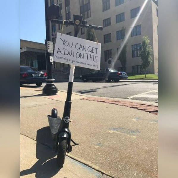KANSAS CITY BIRD SCOOTER DRIVER ARRESTED FOR DUI AFTER CRASHING INTO